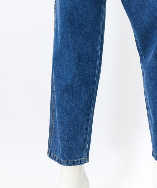 AS KNOW AS PINKY(アズノゥアズピンキー)の「アンクルフィットデニムパンツ(デニムパンツ・レディース・ケミカルウォッシュ/オフホワイト/ブラック系/ブルー・FREE)」の8枚目の写真