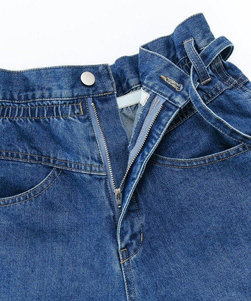 AS KNOW AS PINKY(アズノゥアズピンキー)の「アンクルフィットデニムパンツ(デニムパンツ・レディース・ケミカルウォッシュ/オフホワイト/ブラック系/ブルー・FREE)」の15枚目の写真