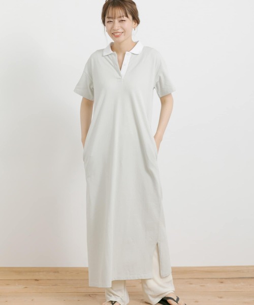 URBAN RESEARCH Sonny Label(アーバンリサーチサニーレーベル)の「カノコポロロングワンピース(ワンピース・レディース・ブラック/ネイビー/グレー・FREE)」の1枚目の写真