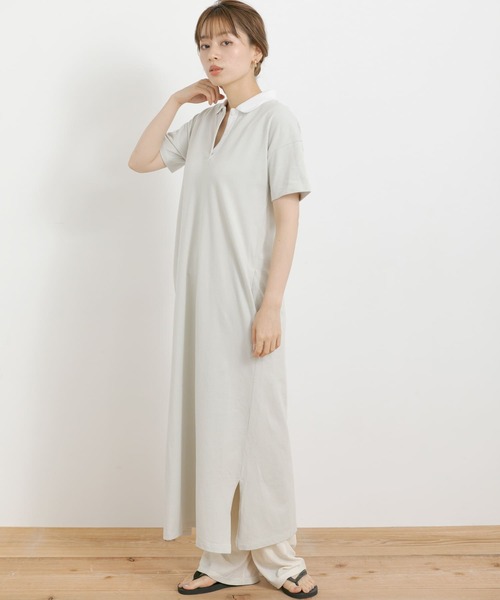 URBAN RESEARCH Sonny Label(アーバンリサーチサニーレーベル)の「カノコポロロングワンピース(ワンピース・レディース・ブラック/ネイビー/グレー・FREE)」の6枚目の写真