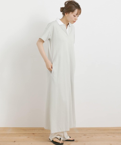 URBAN RESEARCH Sonny Label(アーバンリサーチサニーレーベル)の「カノコポロロングワンピース(ワンピース・レディース・ブラック/ネイビー/グレー・FREE)」の7枚目の写真