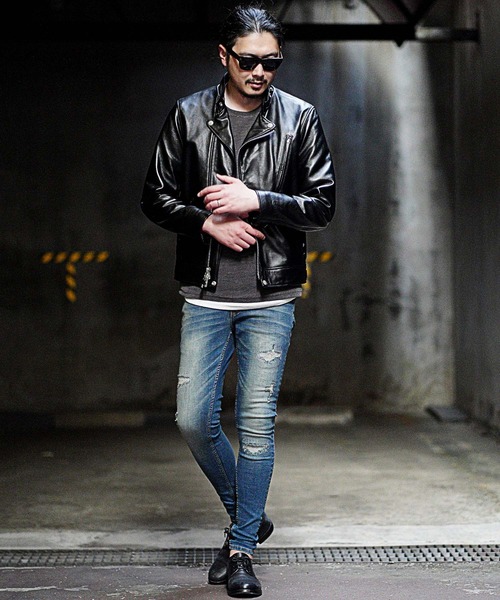 RATTLE TRAP（ラトルトラップ）の「【ハイパーストレッチ】裏起毛クラッシュ&リペア加工デニムパンツ（デニムパンツ・メンズ・ネイビー/ブルー・LL/S/M/L）」の15枚目の写真