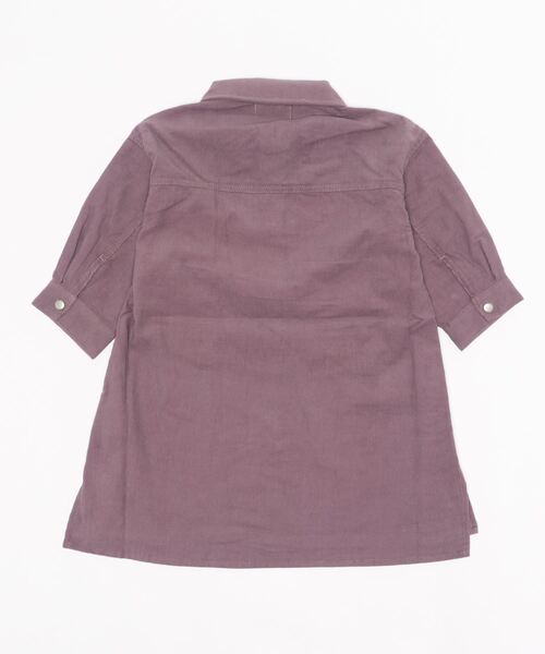 b・ROOM（ビールーム）の「コーデュロイシャツワンピース（シャツワンピース・キッズ・モスグリーン/サーモンピンク/グレー/ネイビー・130cm/100cm/110cm/120cm/90cm）」の5枚目の写真