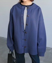 BONLECILL | 2way ビッグシルエット ニットカーディガン/クルーネック(カーディガン/ボレロ)