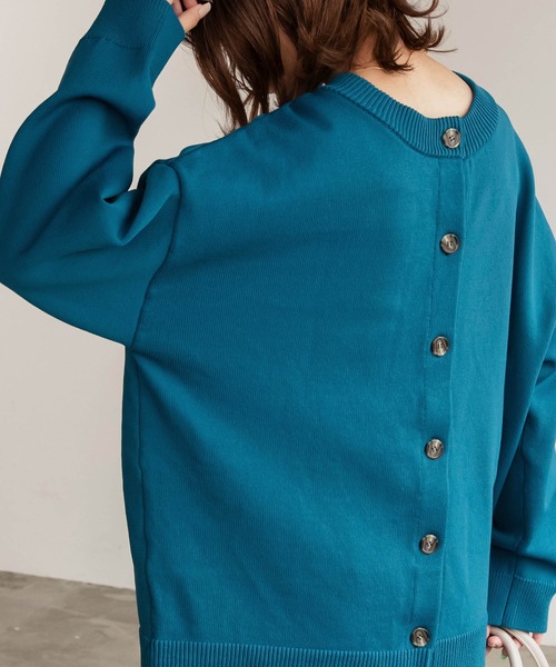 BONLECILL(ボンルシール)の「2way ビッグシルエット ニットカーディガン/クルーネック(カーディガン/ボレロ・レディース・ブラック/ブラウン/グレー/ブルー/グリーン/アイボリー/ライトグリーン/ピンク/ネイビー/レッド/ライトカーキ/ダークネイビー・FREE)」の10枚目の写真