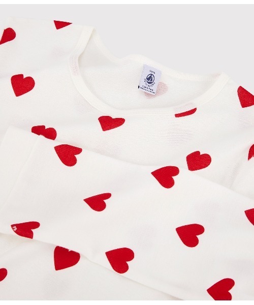 PETIT BATEAU（プチバトー）の「プリント長袖パジャマ（ルームウェア/パジャマ・レディース・レッド・MEDIUM/X-LARGE/LARGE/SMALL）」の7枚目の写真