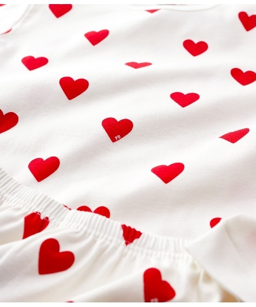 PETIT BATEAU（プチバトー）の「プリント長袖パジャマ（ルームウェア/パジャマ・レディース・レッド・MEDIUM/X-LARGE/LARGE/SMALL）」の8枚目の写真