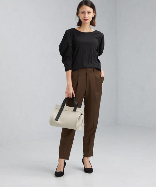 green label relaxing(グリーンレーベルリラクシング)の「カウルスリーブ プルオーバー カットソー(Tシャツ/カットソー・レディース・ブラック/ベージュ/コバルトブルー/オフホワイト・FREE)」の12枚目の写真