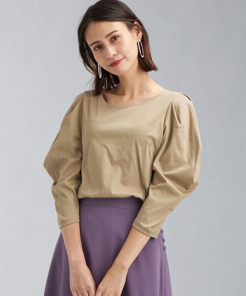 green label relaxing(グリーンレーベルリラクシング)の「カウルスリーブ プルオーバー カットソー(Tシャツ/カットソー・レディース・ブラック/ベージュ/コバルトブルー/オフホワイト・FREE)」の20枚目の写真