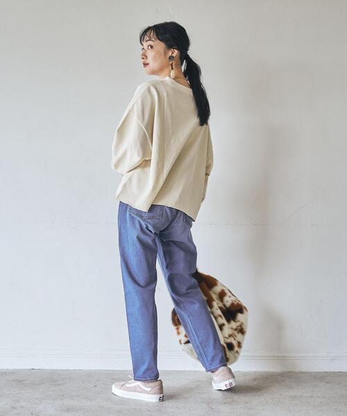 coen（コーエン）の「エコリッチ裏毛ロゴプリントスウェット（スウェット・レディース・ナチュラル・LARGE/MEDIUM）」の6枚目の写真