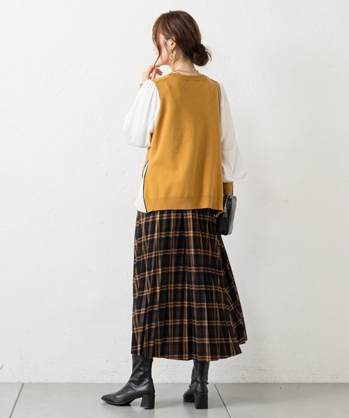 prose verse（プロズヴェール）の「サイドジッププリーツ切り替えニット（ニット/セーター・レディース・ブラック/グレー/マスタード・ﾌﾘ-）」の17枚目の写真