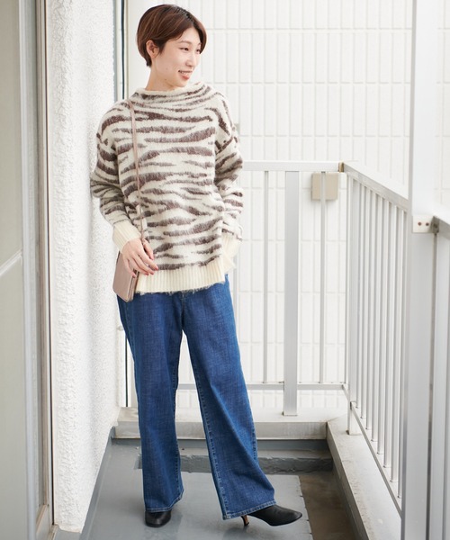 un dix cors（アンディコール）の「定番人気　イージーワイドデニムパンツ（デニムパンツ・レディース・ブルー/ネイビー・36/38）」の14枚目の写真