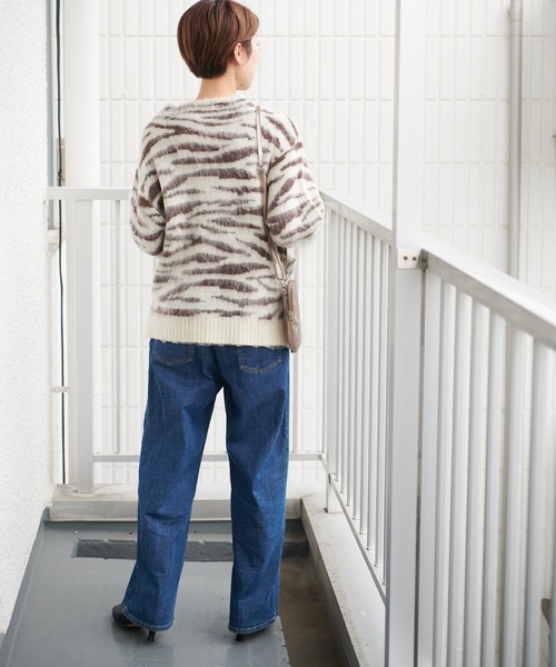 un dix cors（アンディコール）の「定番人気　イージーワイドデニムパンツ（デニムパンツ・レディース・ブルー/ネイビー・36/38）」の11枚目の写真