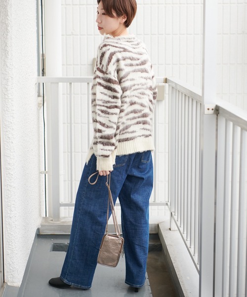 un dix cors（アンディコール）の「定番人気　イージーワイドデニムパンツ（デニムパンツ・レディース・ブルー/ネイビー・36/38）」の12枚目の写真
