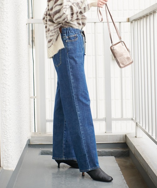 un dix cors（アンディコール）の「定番人気　イージーワイドデニムパンツ（デニムパンツ・レディース・ブルー/ネイビー・36/38）」の17枚目の写真