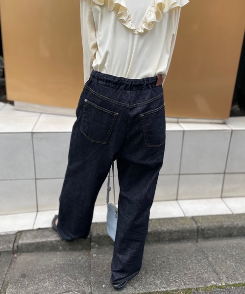 un dix cors（アンディコール）の「定番人気　イージーワイドデニムパンツ（デニムパンツ・レディース・ブルー/ネイビー・36/38）」の20枚目の写真