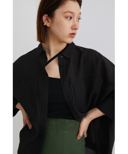 STYLEMIXER(スタイルミキサー)の「シアーボクシーシャツ(シャツ/ブラウス・レディース・ブラック/ブルー/ライトブラウン/ライトベージュ・FREE)」の2枚目の写真