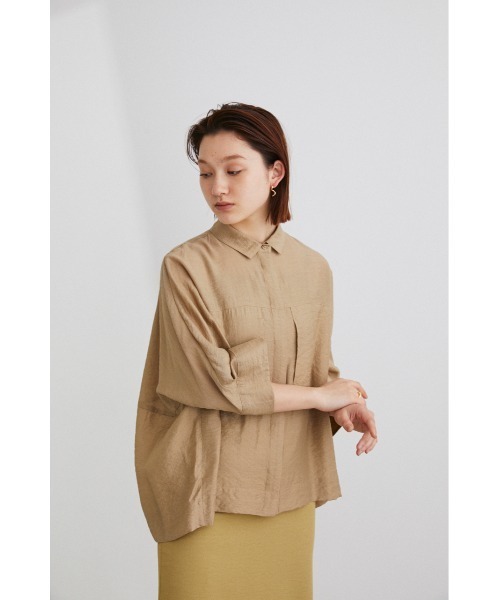 STYLEMIXER(スタイルミキサー)の「シアーボクシーシャツ(シャツ/ブラウス・レディース・ブラック/ブルー/ライトブラウン/ライトベージュ・FREE)」の13枚目の写真