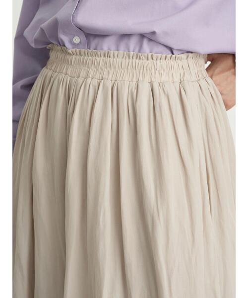 earth music&ecology（アースミュージックアンドエコロジー）の「サテンワイドパンツ ＊（その他パンツ・レディース・チャコールグレー/ダークブルー/ライトベージュ/テラコッタ・FREE）」の10枚目の写真