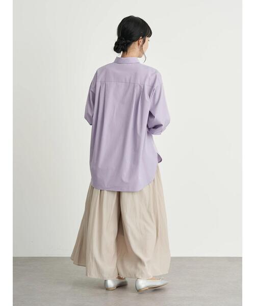 earth music&ecology（アースミュージックアンドエコロジー）の「サテンワイドパンツ ＊（その他パンツ・レディース・チャコールグレー/ダークブルー/ライトベージュ/テラコッタ・FREE）」の14枚目の写真