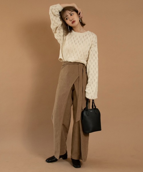 Amiur（エミレ）の「suede like wrap pants（その他パンツ・レディース・ベージュ/ブラウン・M/S）」の10枚目の写真