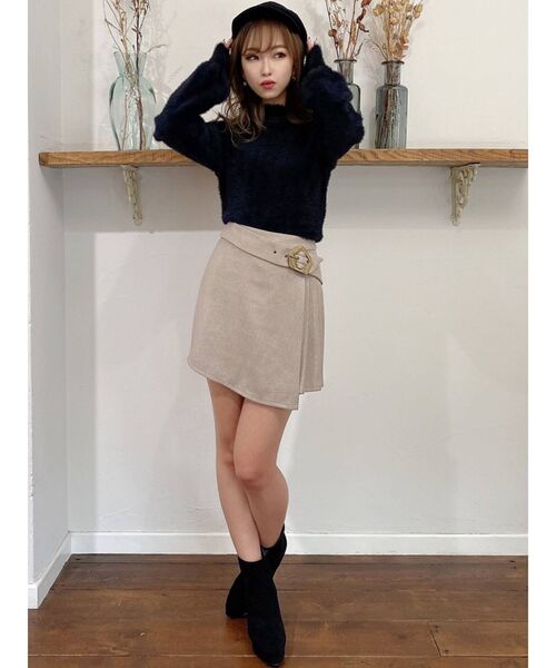 RESEXXY（リゼクシー）の「ハイネックシャギーニットトップス（ニット/セーター・レディース・ホワイト/ブラック/ベージュ・FREE）」の8枚目の写真