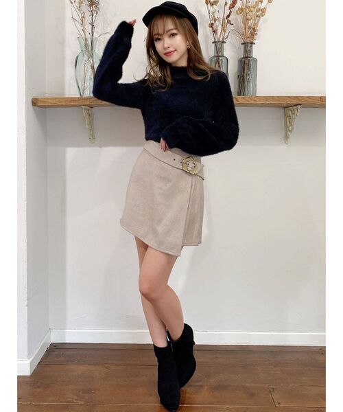 RESEXXY（リゼクシー）の「ハイネックシャギーニットトップス（ニット/セーター・レディース・ホワイト/ブラック/ベージュ・FREE）」の13枚目の写真