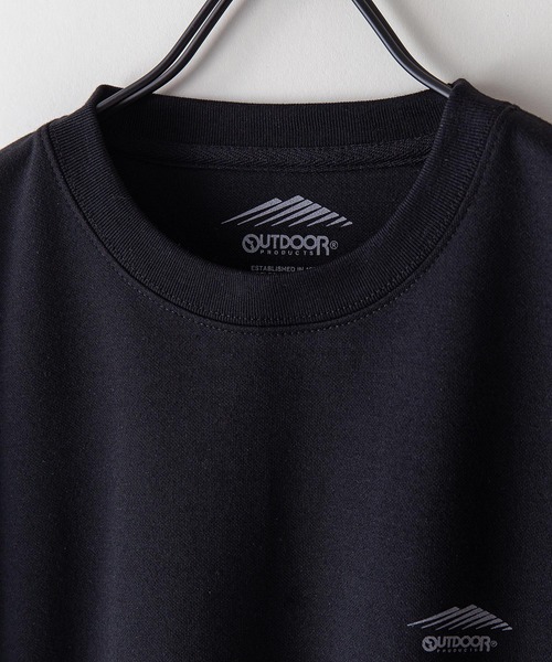 OUTDOOR PRODUCTS(アウトドアプロダクツ)の「【OUTDOOR PRODUCTS/アウトドアプロダクツ】防シワ UVカット ポンチ素材使用 エンボス加工袖 ロゴスウェットトレーナー イージーケア商品(スウェット・メンズ・杢グレー/アイボリー/ブラック・X-LARGE/LARGE/MEDIUM)」の7枚目の写真