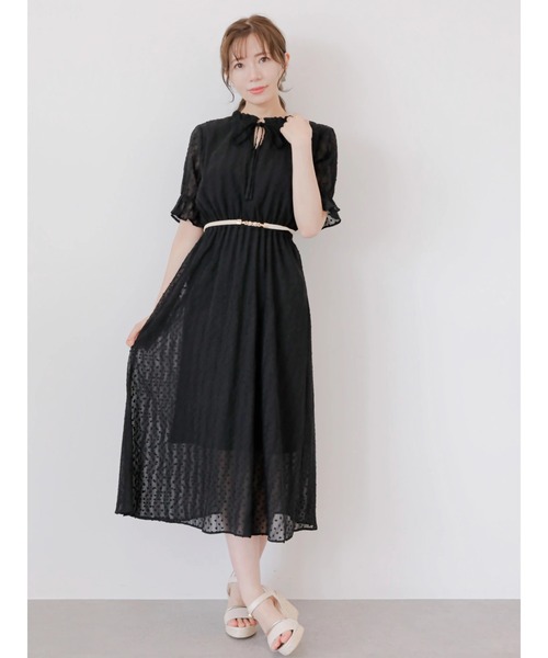 Areeam（アリーム）の「パールゴムベルト（ベルト・レディース・アイボリー/ブラウン・FREE）」の5枚目の写真