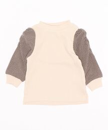 petit main | 【リンク】ギンガムスリーブTシャツ(Tシャツ/カットソー)