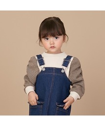 petit main | 【リンク】ギンガムスリーブ長袖T(Tシャツ/カットソー)