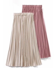 IEDIT リバーシブルでカラーが楽しめるプリーツロングスカート