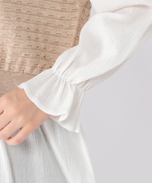 studio CLIP（スタディオクリップ）の「12ゲージベストレイヤード風プルオーバー（ニット/セーター・レディース・ブラック/グリーン/ライトベージュ・FREE）」の8枚目の写真