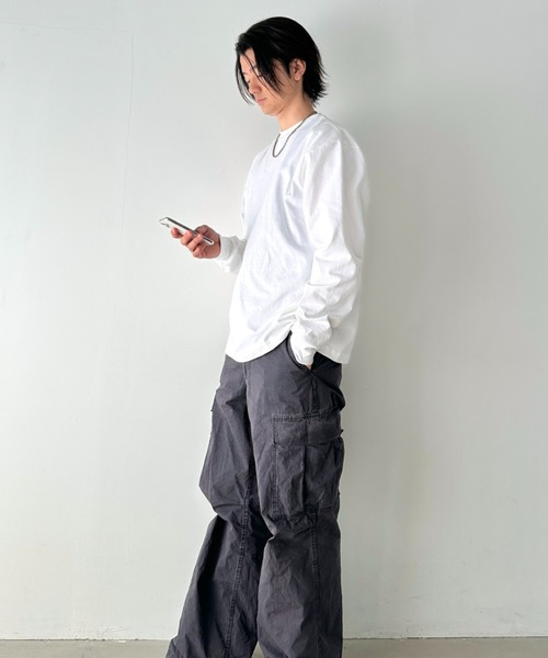 CAMBER(キャンバー)の「Camber(キャンバー)/8Oz マックスウェイト ヘビーウェイト 無地ロンT スーパーオーバーサイズ リブ袖 ロングスリーブ USA規格 /Max-Weight LONG SLEEVE(Tシャツ/カットソー・メンズ・ホワイト/ブラック/ナチュラル/アッシュグレー・M/XXL/XL/L)」の15枚目の写真