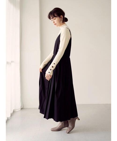 プリーツキャミワンピース