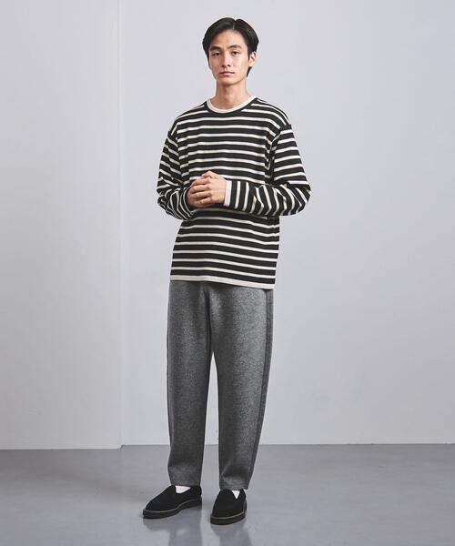 BATONER（バトナー）の「＜BATONER（バトナー）＞ ダブルフェイス フラッフィー パンツ（その他パンツ・メンズ・ブラック/グレー・1/2/3）」の3枚目の写真