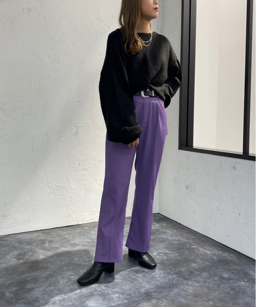 apres jour mignon(アプレジュールミニョン)の「ゆるだぼニット【ZOZOTOWN限定アイテム】(ニット/セーター・レディース・ダークブルー/マスタード/アイボリー/ブラック/ダークグリーン・フリー/X-LARGE)」の11枚目の写真