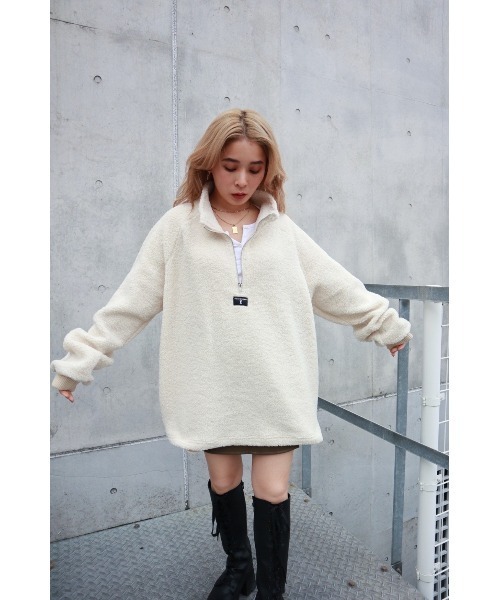 FIG&VIPER（フィグアンドバイパー）の「ボアZIP　BIG　PO（その他トップス・レディース・パープル/アイボリー・FREE）」の5枚目の写真