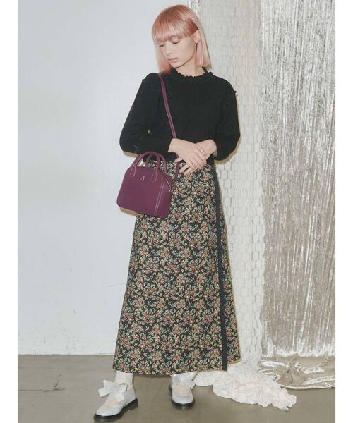 merry jenny（メリージェニー）の「メローアシメショートニット（ニット/セーター・レディース・アイボリー/ブラック/ベージュ・FREE）」の15枚目の写真