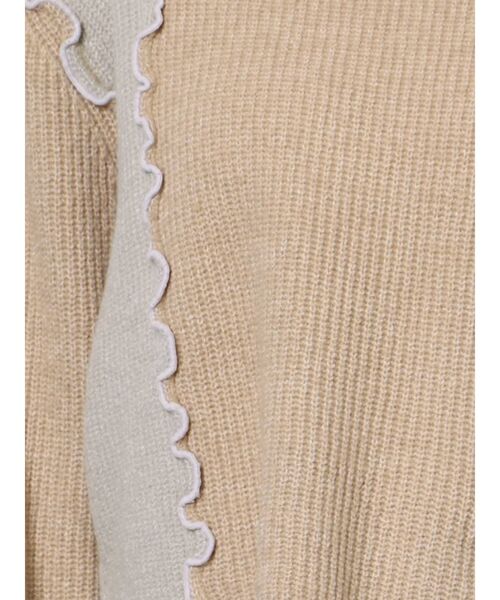 merry jenny（メリージェニー）の「メローアシメショートニット（ニット/セーター・レディース・アイボリー/ブラック/ベージュ・FREE）」の11枚目の写真