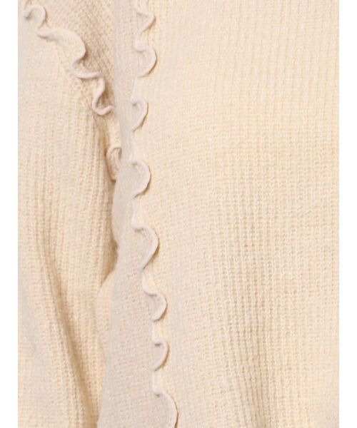 merry jenny（メリージェニー）の「メローアシメショートニット（ニット/セーター・レディース・アイボリー/ブラック/ベージュ・FREE）」の16枚目の写真