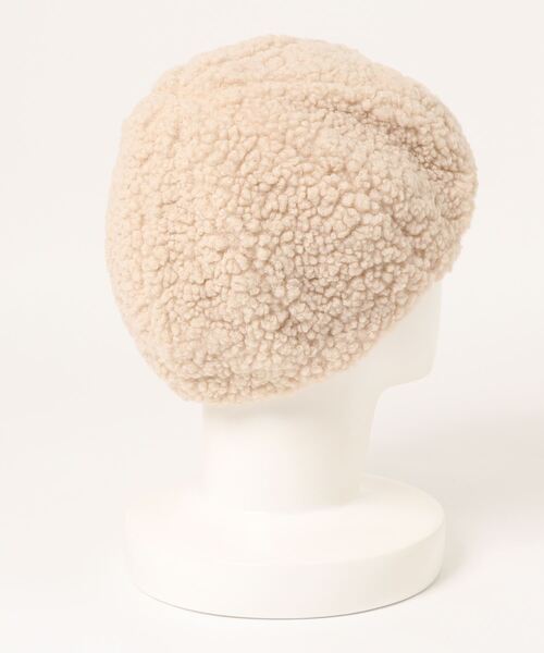 ehka sopo（エヘカソポ）の「シープボアベレー（ハンチング/ベレー帽・レディース・ブラウン/オフホワイト/モカ・ﾌﾘ-）」の5枚目の写真