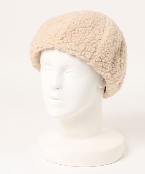ehka sopo（エヘカソポ）の「シープボアベレー（ハンチング/ベレー帽・レディース・ブラウン/オフホワイト/モカ・ﾌﾘ-）」の10枚目の写真