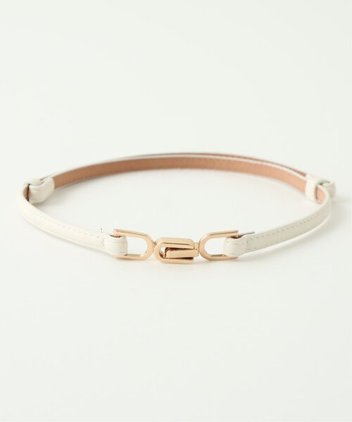 RAY CASSIN(レイカズン)の「バックルベルト(ベルト・レディース・シルバー/キナリ/キャメル/ブラウン/ピンク/ベージュ/ブラック/ブロンズ/サックスブルー/グリーン/オレンジ・FREE)」の2枚目の写真