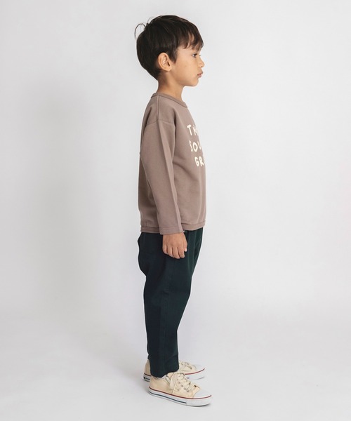 BRANSHES（ブランシェス）の「【ゆるロゴ】ペールカラートレーナー（スウェット・キッズ・グリーン/ブラウン/アイボリー・140/110/90/100/130/150/120）」の14枚目の写真