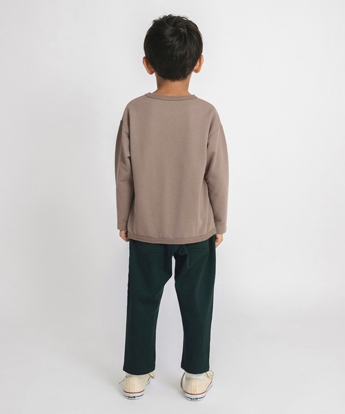 BRANSHES（ブランシェス）の「【ゆるロゴ】ペールカラートレーナー（スウェット・キッズ・グリーン/ブラウン/アイボリー・140/110/90/100/130/150/120）」の15枚目の写真