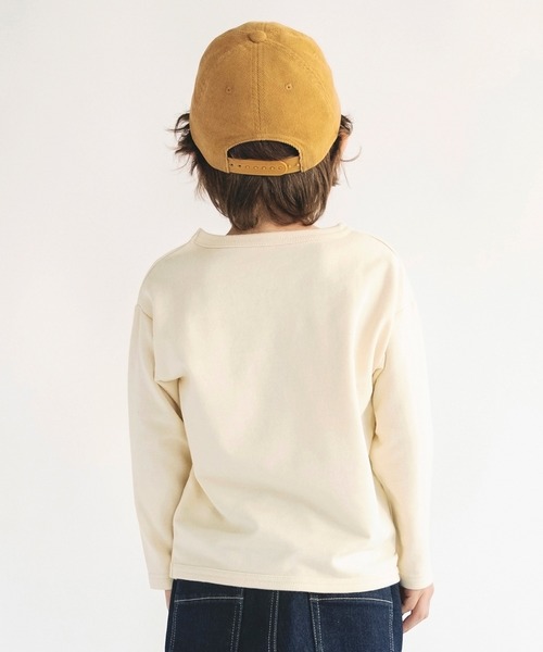 BRANSHES（ブランシェス）の「【ゆるロゴ】ペールカラートレーナー（スウェット・キッズ・グリーン/ブラウン/アイボリー・140/110/90/100/130/150/120）」の6枚目の写真