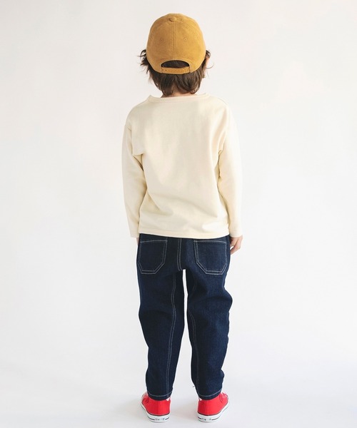 BRANSHES（ブランシェス）の「【ゆるロゴ】ペールカラートレーナー（スウェット・キッズ・グリーン/ブラウン/アイボリー・140/110/90/100/130/150/120）」の10枚目の写真