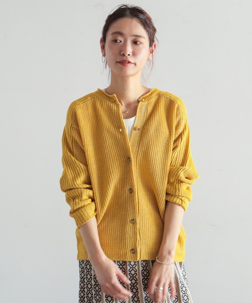 NOMBRE IMPAIR（ノンブルアンペール）の「VERSE　2WAYクルーネックカーディガン（カーディガン/ボレロ・レディース・イエロー/オレンジ/ブルー/グリーン・FREE）」の4枚目の写真