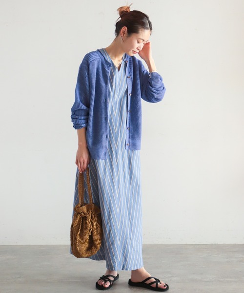 NOMBRE IMPAIR（ノンブルアンペール）の「VERSE　2WAYクルーネックカーディガン（カーディガン/ボレロ・レディース・イエロー/オレンジ/ブルー/グリーン・FREE）」の8枚目の写真